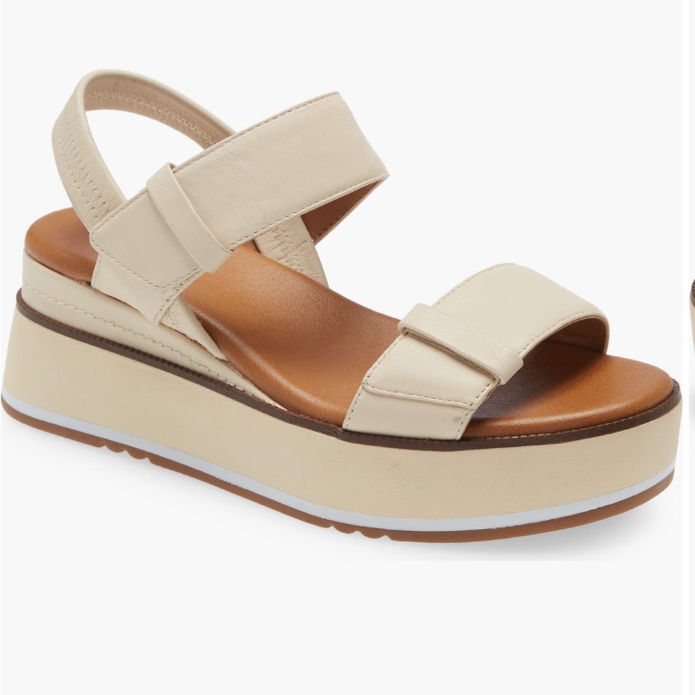 Women's Cream Platform Sandals